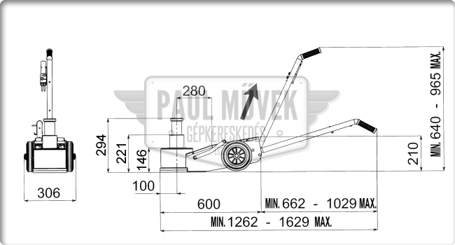 J 813P Ultralight Hydro-pneumatic trolley jack - Image 6