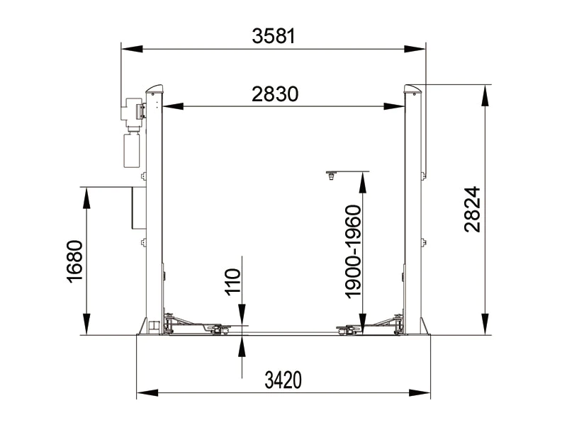 JEMA JA4000T 2-POSTS LIFTER – (4T, AUTOMATIC) - Image 5