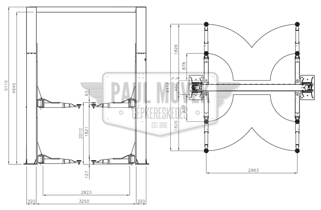 WERTHER 208I/7 2-POSTS LIFTER (7T) - Image 2