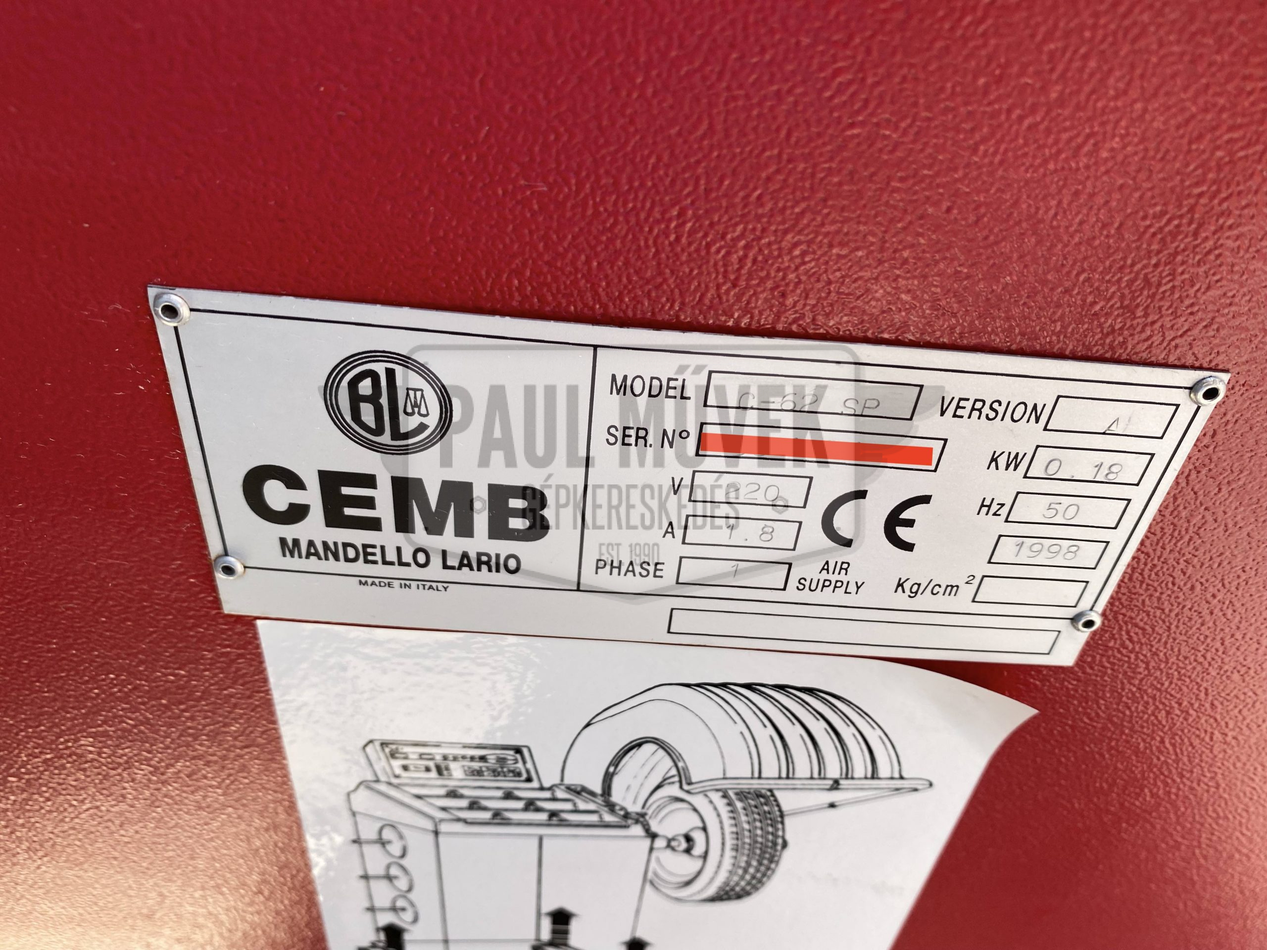 CEMB C62 SP WHEEL BALANCER (AUTOMATIC) - Image 6