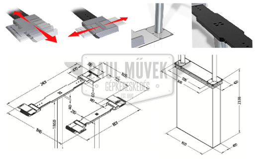JEMA JA3500P-E Kazettás emelő - (3.5T) - Image 7